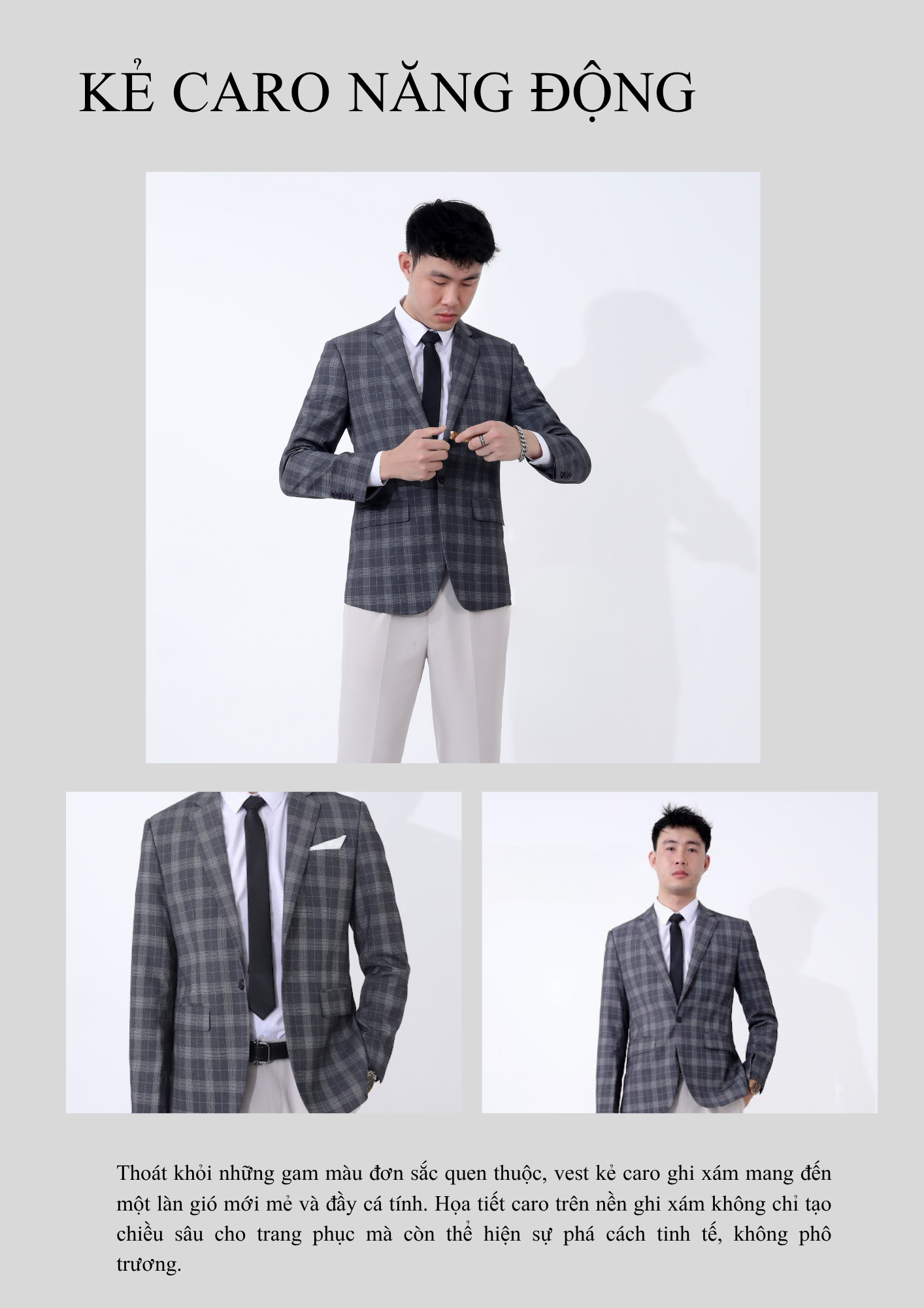 vest kẻ caro
